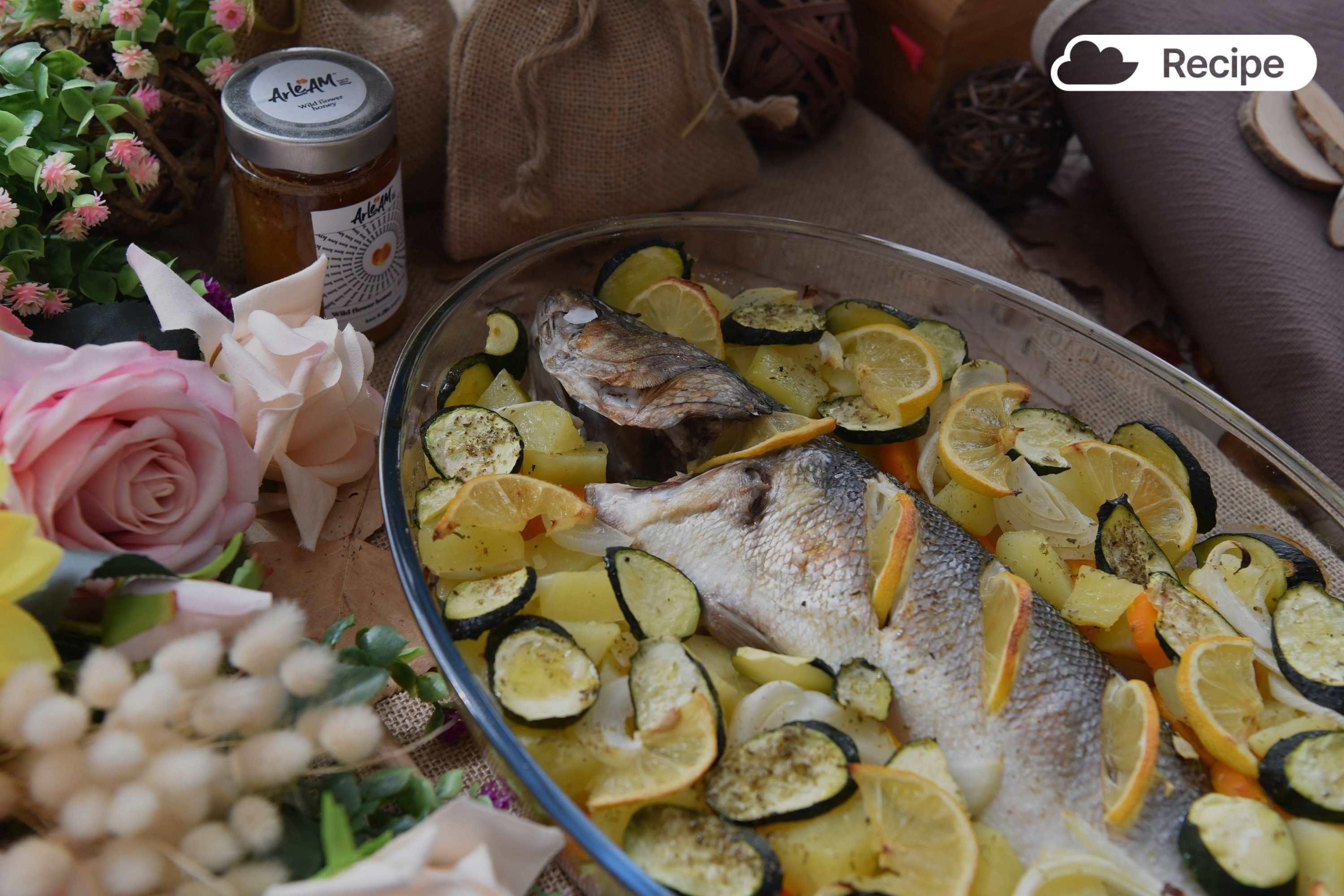 Cooking Onboard - Sea Bass with Potatoes, Carrots and Pumpkin