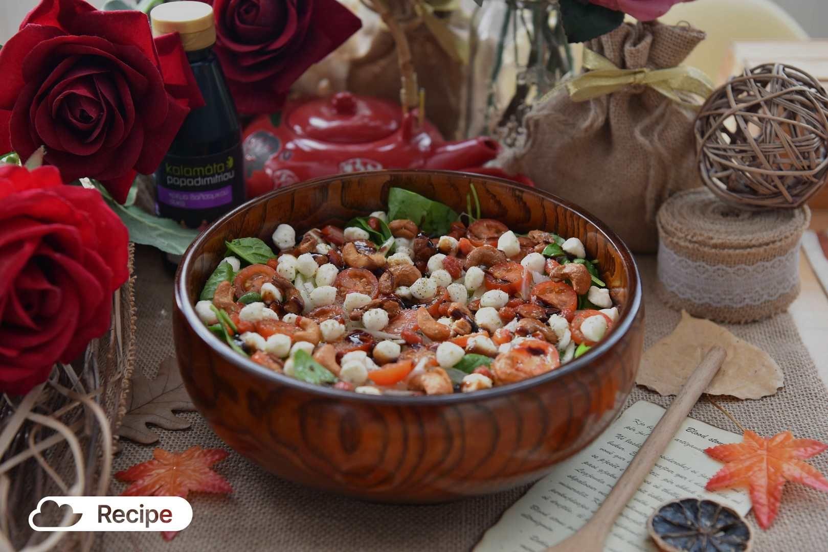 Recipe of the Day - Spinach, Tomato, Mini Mozzarella and Cashew Salad